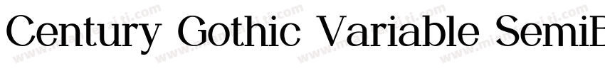 Century Gothic Variable SemiBold字体转换
